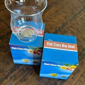 High Class Wax Bowl - Clear Glass Vase